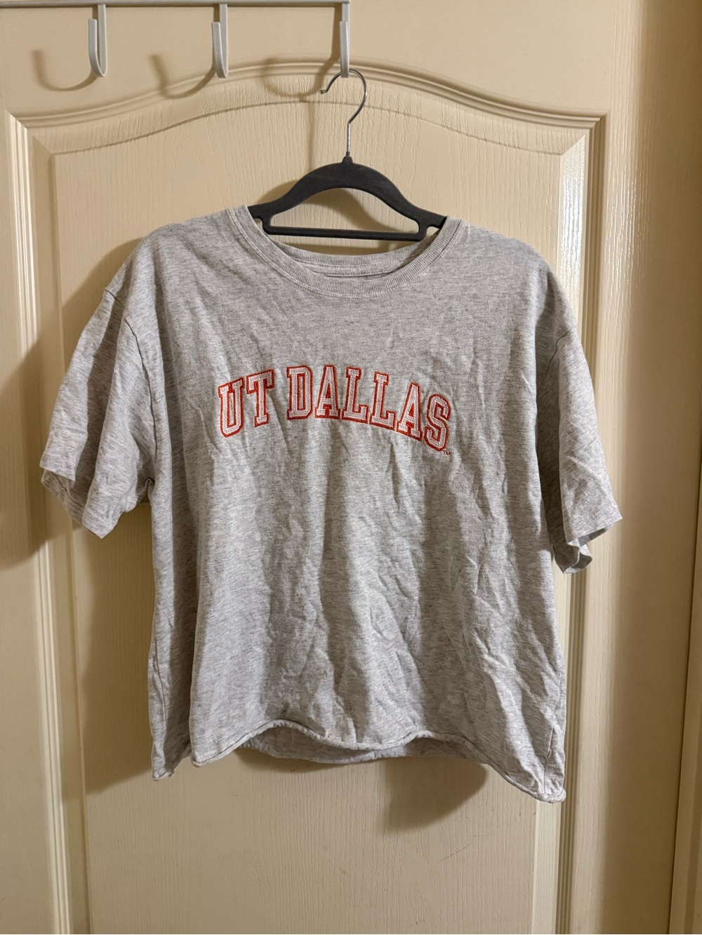 UT Dallas Gray Collegiate Tee with Orange Lettering